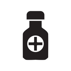 Medicine bottle icon vector