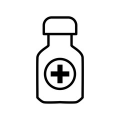 medicine bottle icon vector design