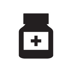 Medicine bottle icon vector