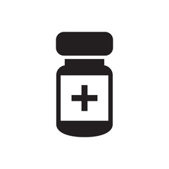 Medicine bottle icon vector