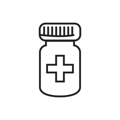 Fototapeta premium medicine bottle icon vector design
