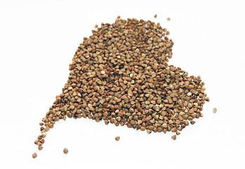 Buckwheat. Heart. Porridge. Diet. Protein. Vegetarianism. Buckwheat grain. Benefit. Vitamins