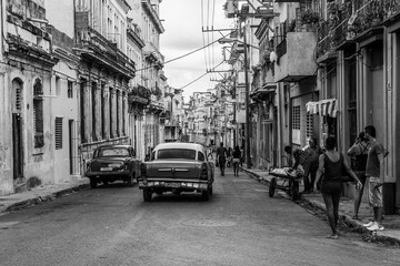Centro Havana in monochrome
