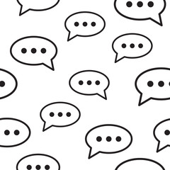 Speech bubble seamless pattern.