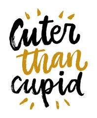 Valentines day isolated poster, hand drawn style