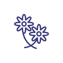 Isolated natural flowers vector design