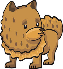 saint bernard funny drawing cartoon dog isolated