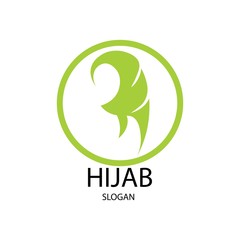 Obraz premium hijab logo vector