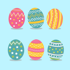 Vector illustration - easter eggs set.