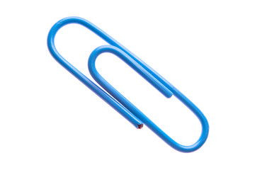 Blue clip isolated under the white background