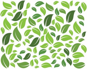 green leaf ecology nature element background vector icon of go green