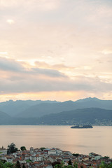 Lake Maggiore, Verbano, Caldè, northern Italy. One of the most charming corners of the lake Maggiore on a beautiful summer day