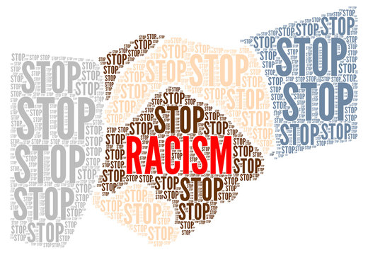 Stop racism symbol illustration