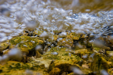 Rocky river bottom of the Licka Jesenica River