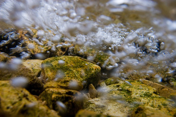 Fototapeta premium Rocky river bottom of the Licka Jesenica River