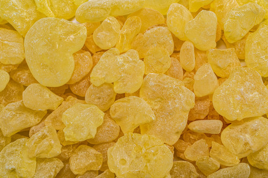 Good quality Greek mastic gums close-up