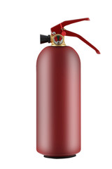 Fire extinguisher 1kg showing pressure gauge isolated on white with clipping path