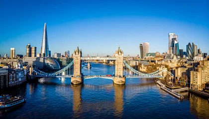 Foto auf Acrylglas Antireflex View of Tower Bridge in the synny morning, London © Alexey Fedorenko