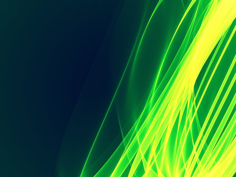 Green Clear Veil Background - Wavy Transparent Gas Texture - Abstract Billowy Luminous Background Pattern