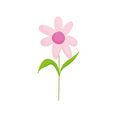 flower stem leaves foliage decoration icon