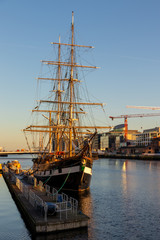 Ship on Liffey River, Dublin