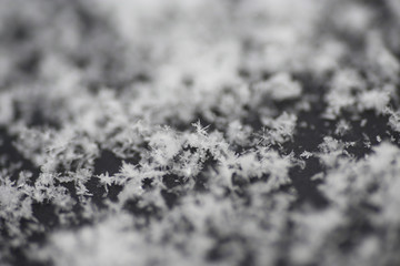 Shallow Depth of field over snowflakes