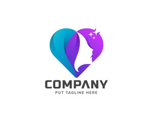 Beauty colorful feminine logo for company