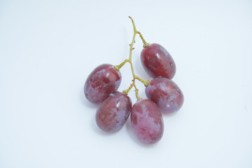 Fresh grape isolated on white background.