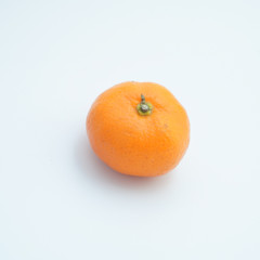 Fresh mandarin orange on white background.