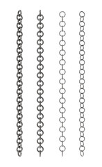 Íàáîð ìåòàëëè÷åñêèõ è õðîìèðîâàííûõ öåïåé. 3d èëëþñòðàöèÿ