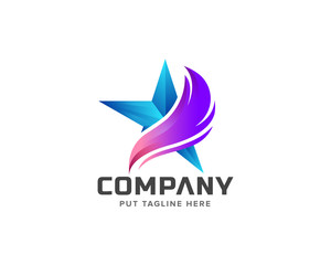 Creative feather logo for law company