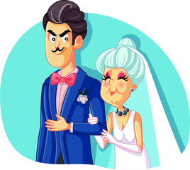 Young Groom Marrying Older Woman for Money