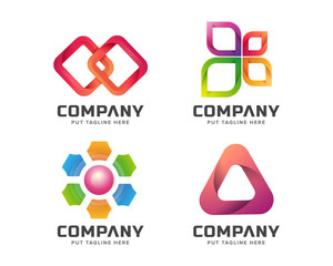 Abstract colorful logo collection 
