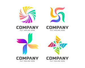 Abstract colorful logo collection 