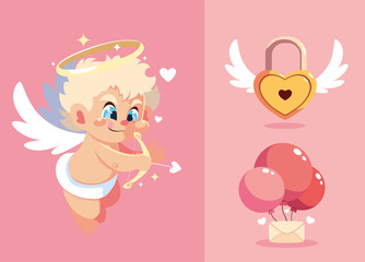 set of icon valentines day