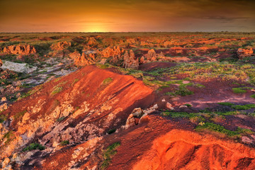 West Coast of Australia. Aerial views of the land