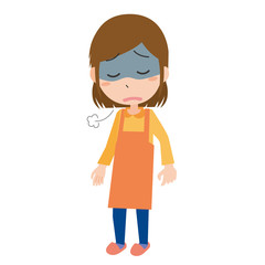 女性　落ち込む　うつ　鬱　うつ病　滅入る　更年期障害