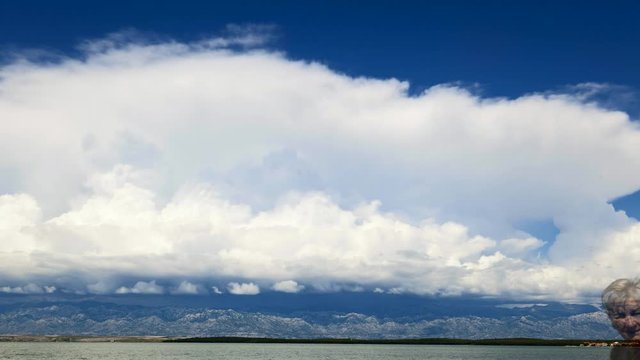 Timelapse of the clouds developement on the Adriatic Sea