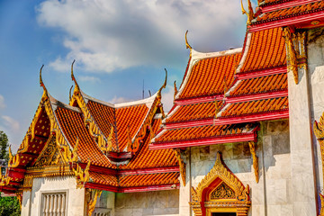 Fototapeta premium The Marble Temple Wat Benchamabopit Dusitvanaram in Bangkok, Thailand