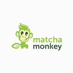 This logo connects a monkey with a tea leaf.