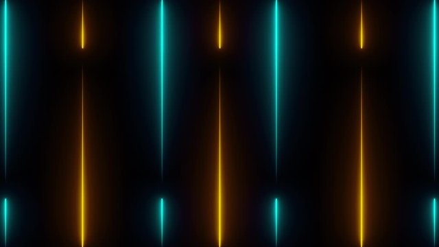 Neon lines backdrop, computer generated 3d render of grid