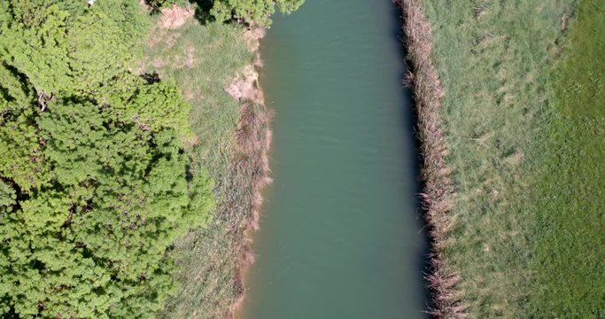 Aerial view of the river near Nin, Croatia