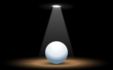 Sphere in the dark room	