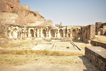 Fototapeta premium Old Ancient Antique Historical Ruined Architecture of Fort Walls