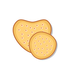 Vector cookies biscuits isolated on white background