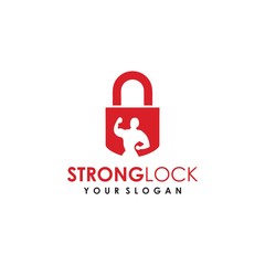 Strong Lock Logo Interiors Color Red