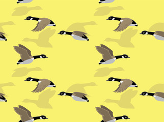 Obraz premium Canada Geese Cartoon Vector Seamless Background Wallpaper-01