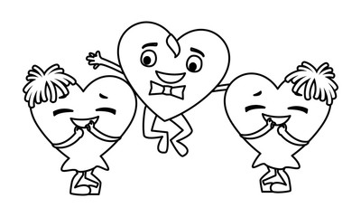 cheerful hearts , card valentines day