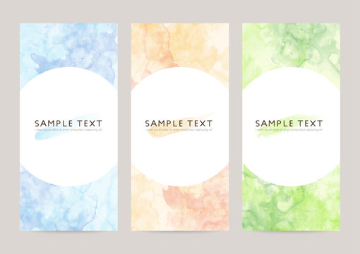 vector abstract leaflet cover background set