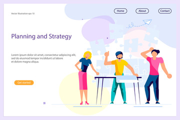 Team of young businessmen have a business meeting